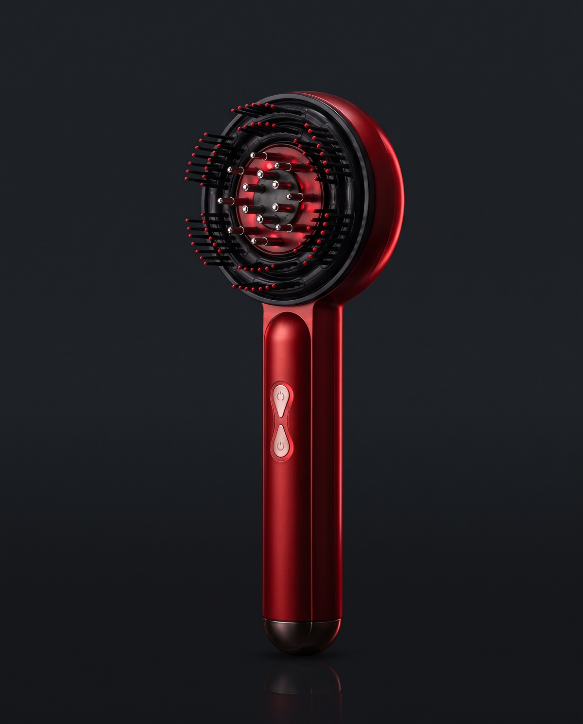 Rootwave V2 scalp massager, dark studio hero shot